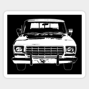 White F 150 Ranger Supercab Sketch Art Magnet